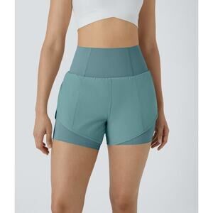 Halara Breezeful Super High Waist Pilates Yoga Shorts 3.5'' Mineral Blue S